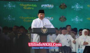 di Hadapan Warga NU, Prabowo: Saya Tidak Akan Mundur Setapak Pun Berantas Korupsi