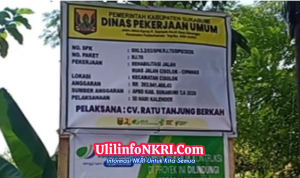 Sukabumi Mubarokah, Perbaikan Jalan Menuju Wisata Geyser Cisolok Oleh Dinas PU Sukabumi