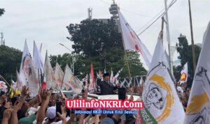 Prabowo Sapa Puluhan Ribu Massa di Gerbang Pemuda, Usai Pidato RUU APBN 2027 dan Nota Keuangan di DPR RI