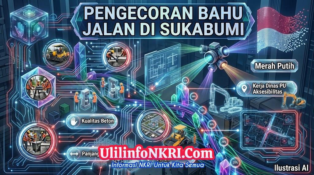 Wujudkan Sukabumi Mubarokah, PU Sukabumi Bangun Bahu Beton Parungkuda-Bojongpari